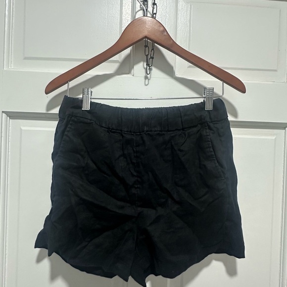 J. Crew 3" Stratus short in 100% linen $69.50 NWOT black Size XS - Picture 2 of 4